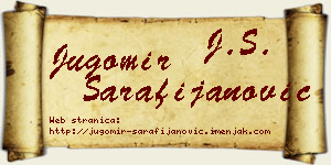 Jugomir Sarafijanović vizit kartica